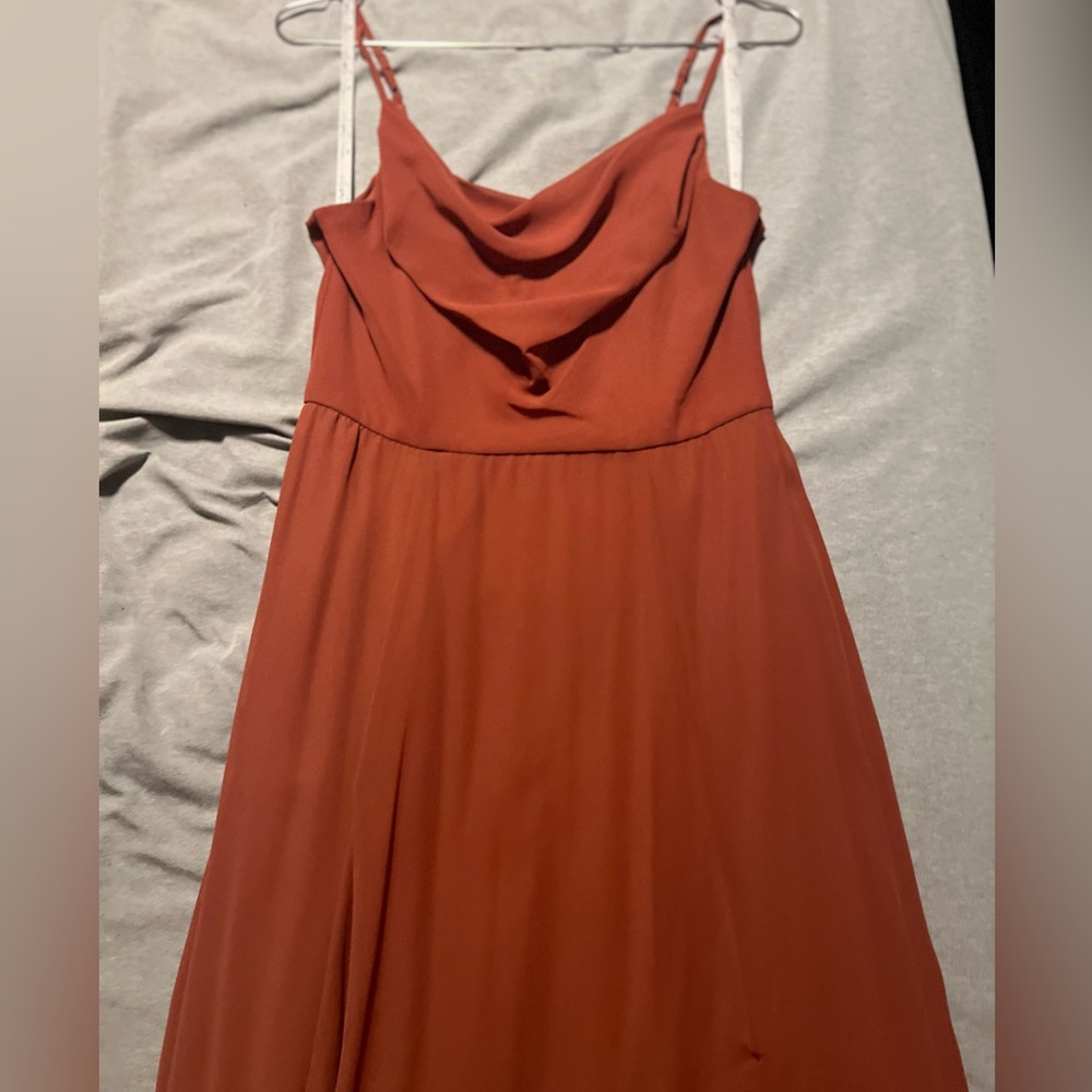 Elegant Rust Women's Dress